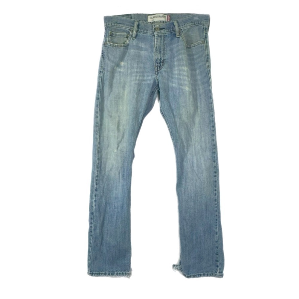 Levi’s Mens 514 Distressed Worn Condition Slim Straight Leg Jeans 30x32